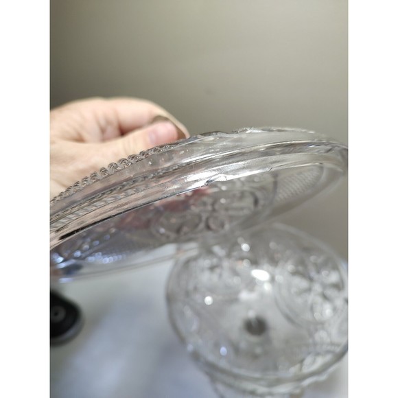Vintage EAPG Lidded Candy Dish As Is Large 2 Piece Elegant - Picture 12 of 16
